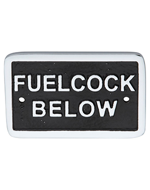 Name Plate – Fuel Cock Below